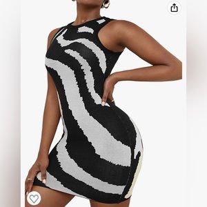 Zebra bodycon dress